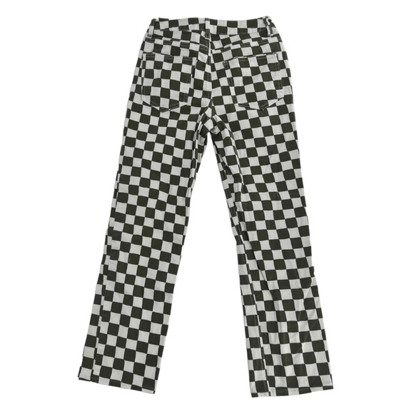 Forever 21 Green White Checkered Wide Leg Jeans Size 25 Women’s - Picture 3 of 4